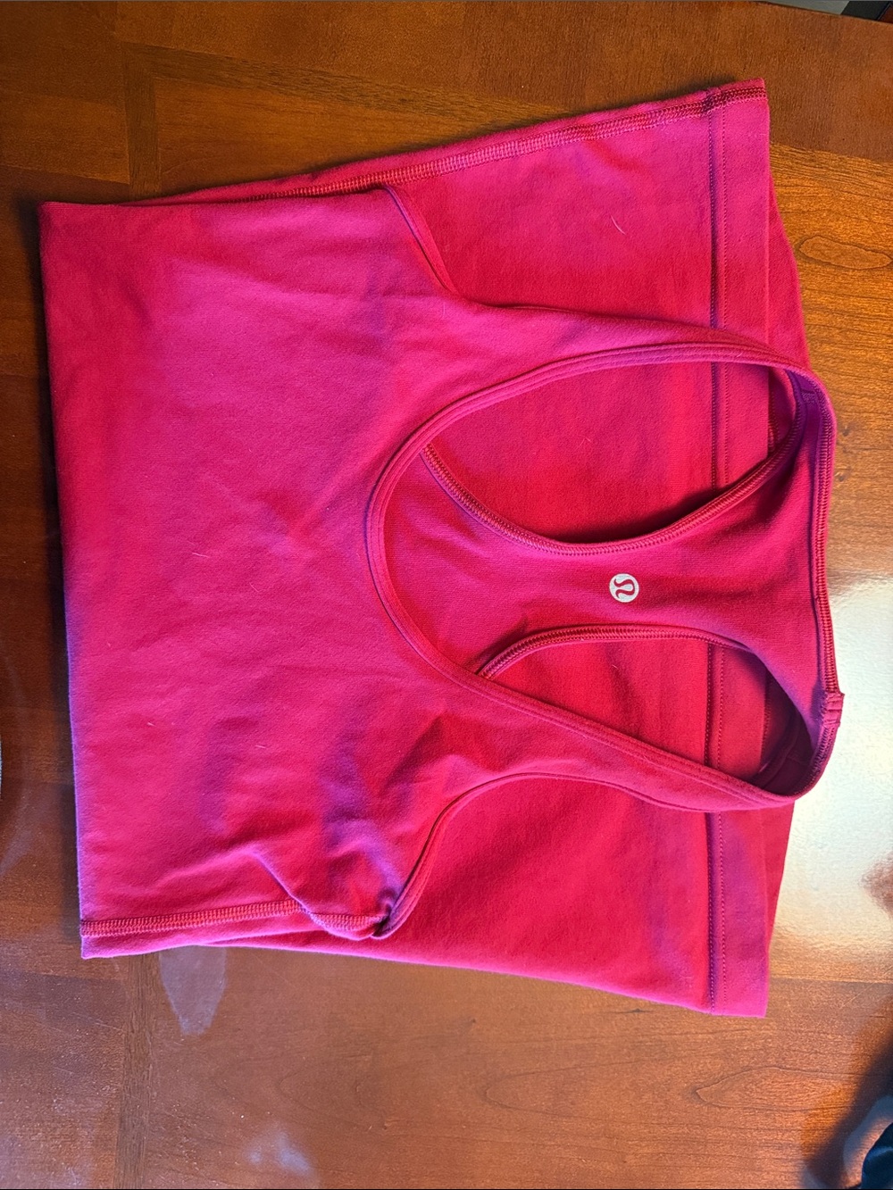 lululemon athletica Pinkish red  Racerback Tank Top worn once